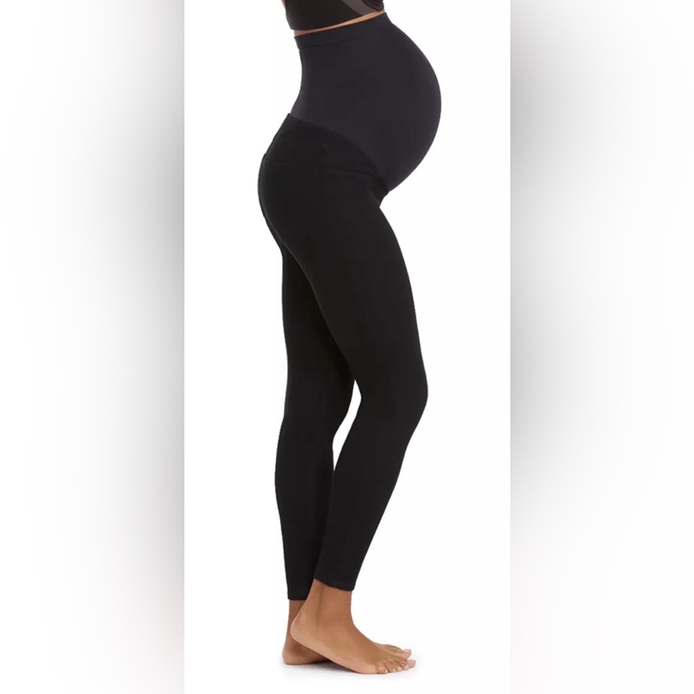 Spanx Mama Maternity Jean-ish Ankle Leggings in black Small NWT